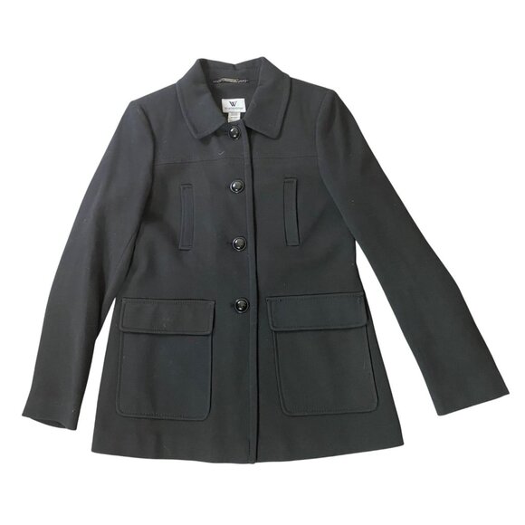 NWT Worthington Black Button-Front Blazer Jacket Medium - Picture 1 of 15